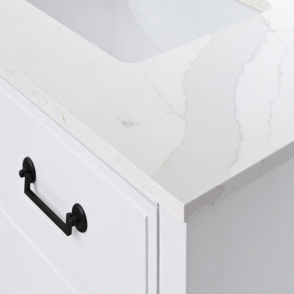 Calacatta White Quartz Vanity Top