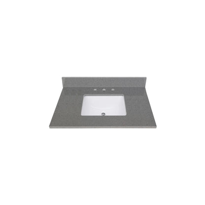 Contrail Matte Grey Quartz Vanity Top