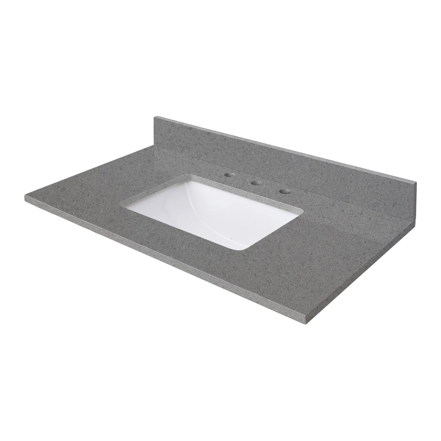 Contrail Matte Grey Quartz Vanity Top