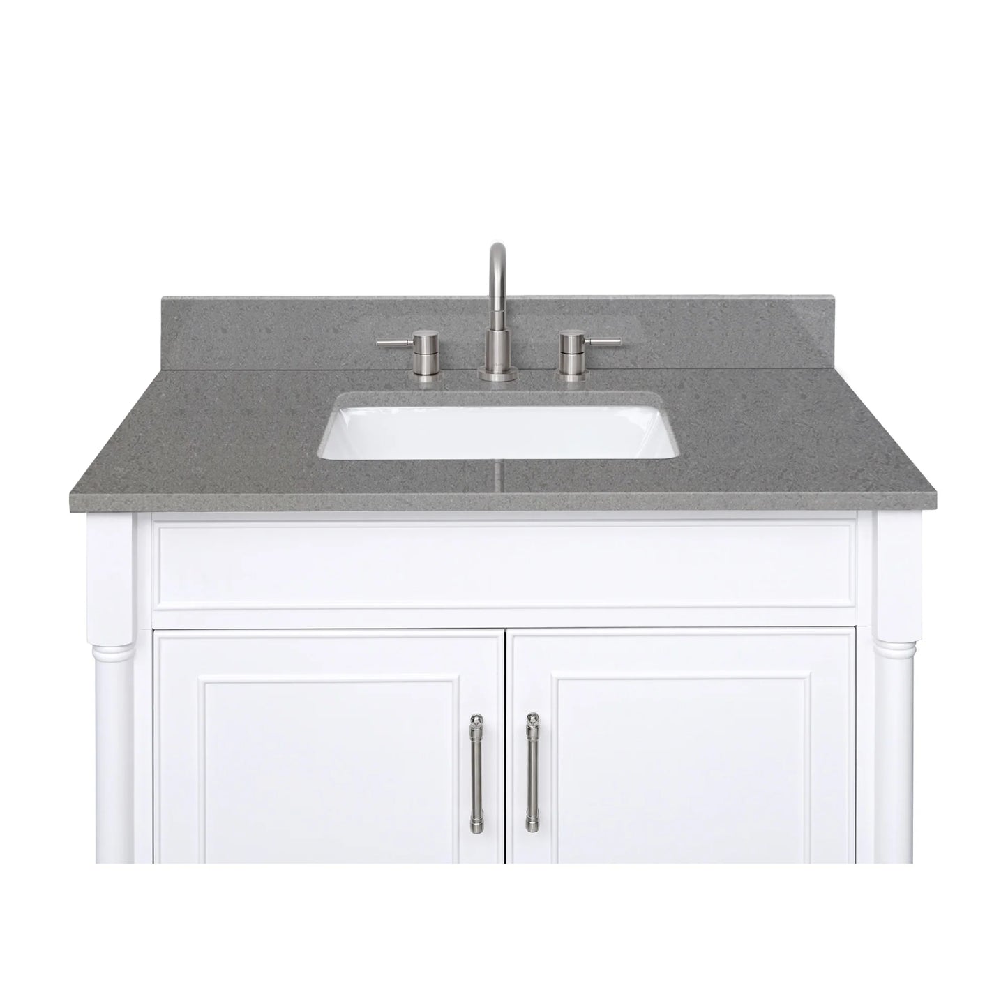 Contrail Matte Grey Quartz Vanity Top