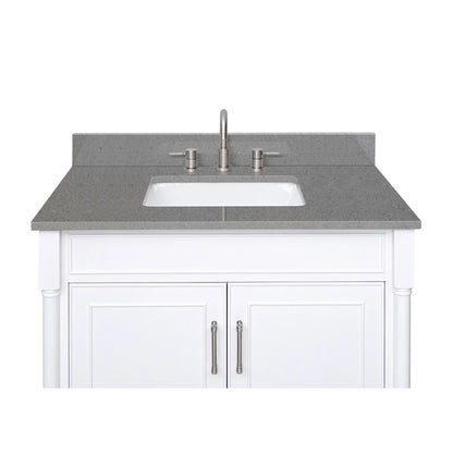 Contrail Matte Grey Quartz Vanity Top