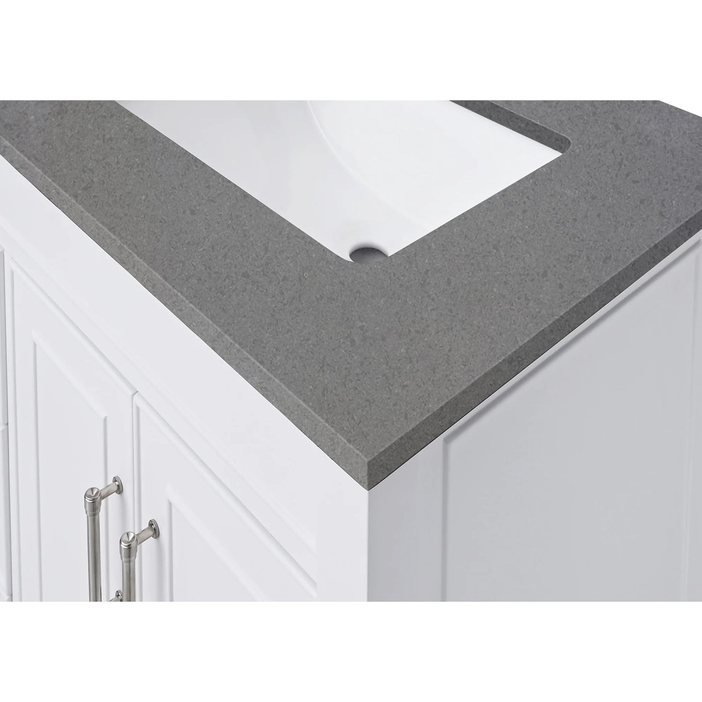 Contrail Matte Grey Quartz Vanity Top