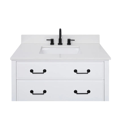 Everest White Quartz Vanity Top