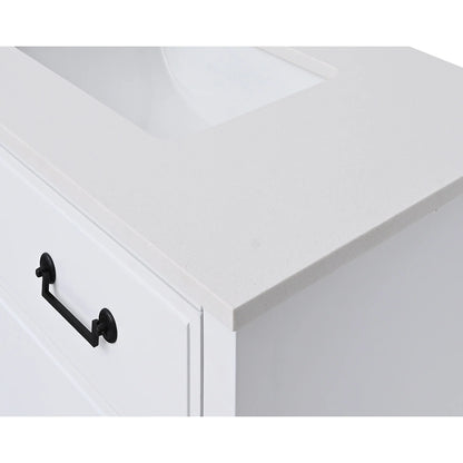 Everest White Quartz Vanity Top