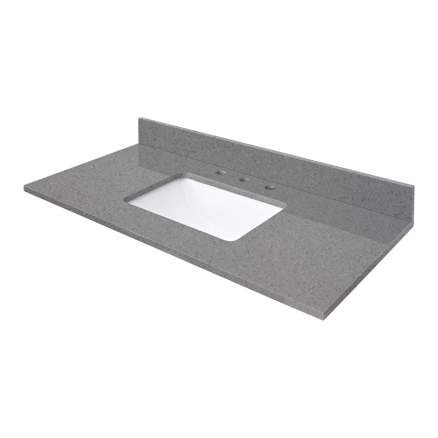 Contrail Matte Grey Quartz Vanity Top