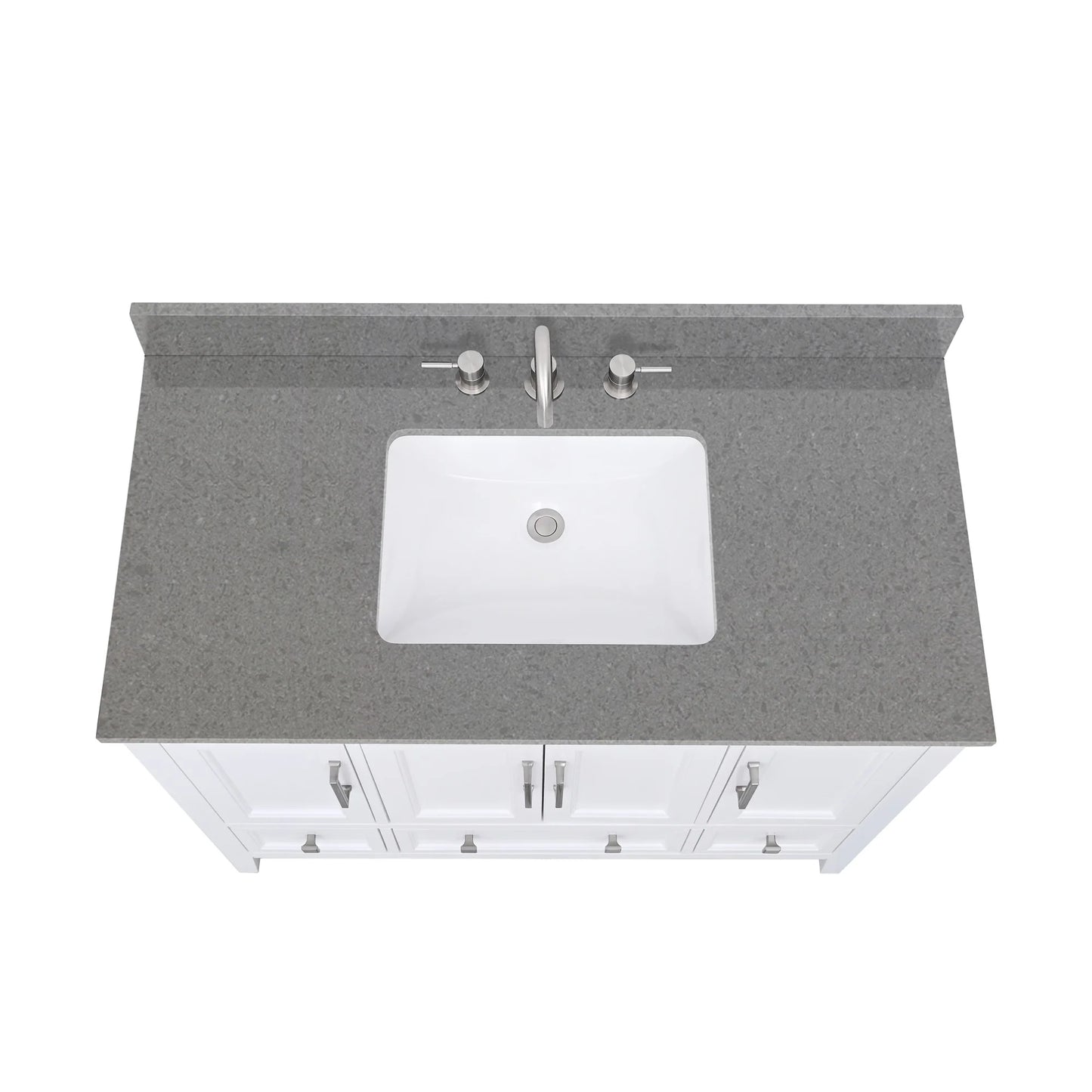 Contrail Matte Grey Quartz Vanity Top