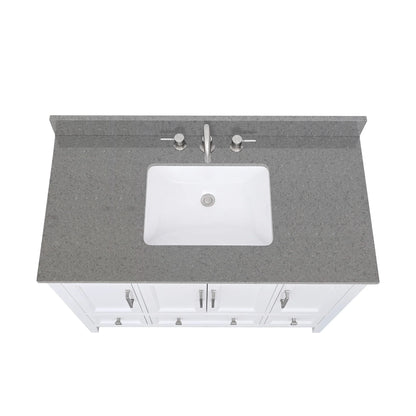 Contrail Matte Grey Quartz Vanity Top