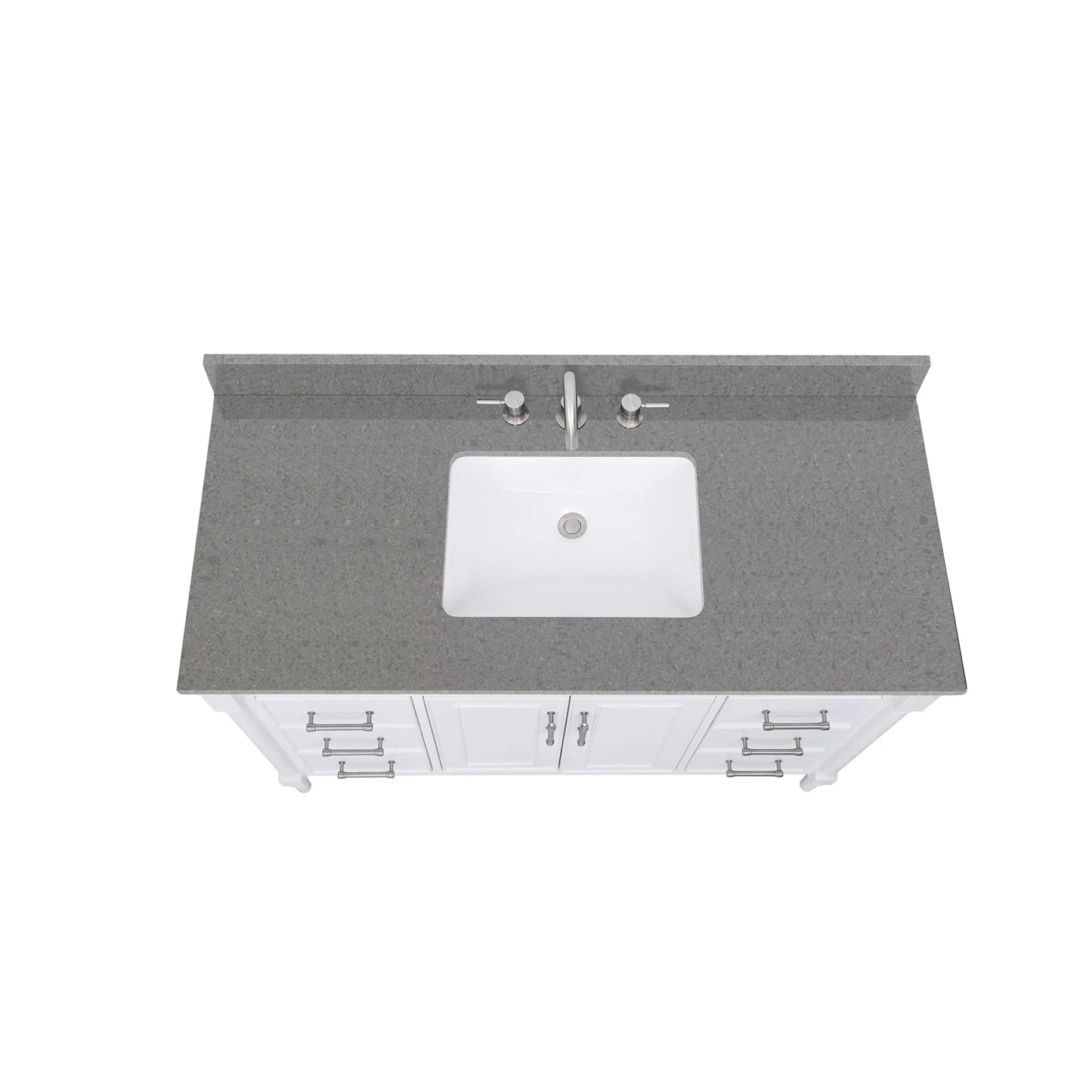 Contrail Matte Grey Quartz Vanity Top