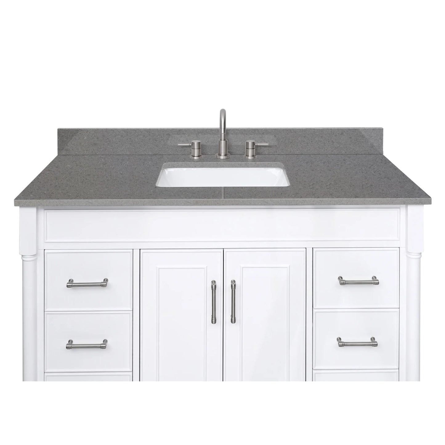 Contrail Matte Grey Quartz Vanity Top