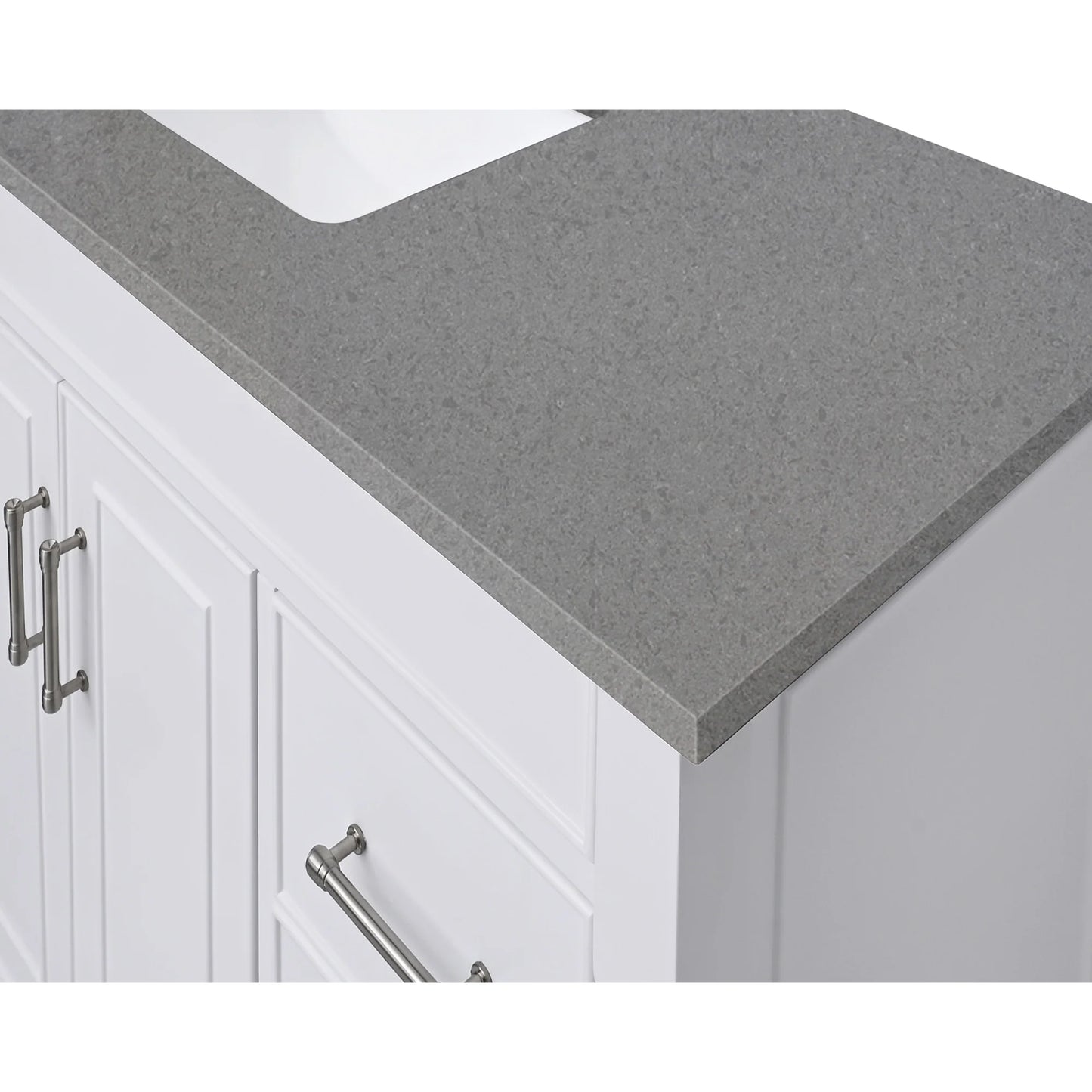 Contrail Matte Grey Quartz Vanity Top