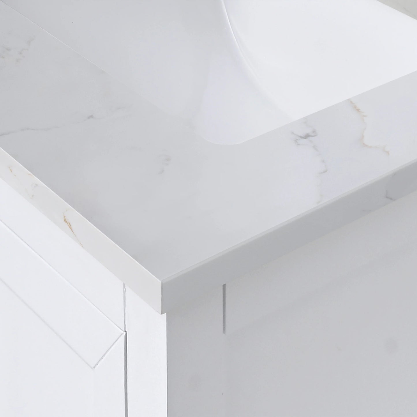 Calacatta White Quartz Vanity Top