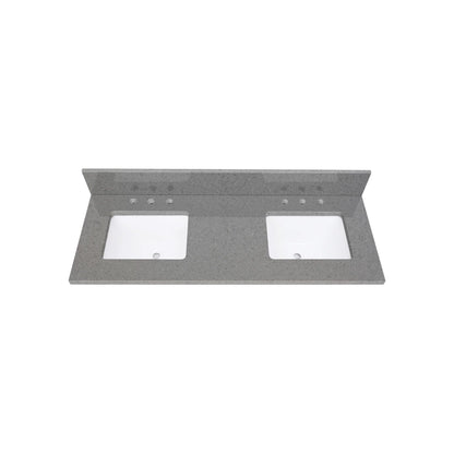 Contrail Matte Grey Quartz Vanity Top