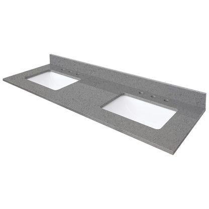 Contrail Matte Grey Quartz Vanity Top