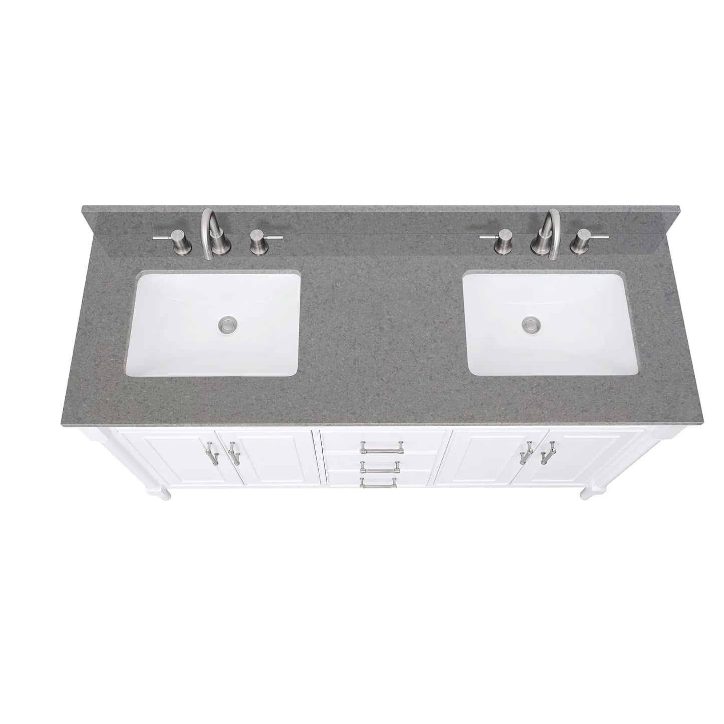 Contrail Matte Grey Quartz Vanity Top