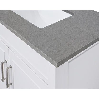 Contrail Matte Grey Quartz Vanity Top