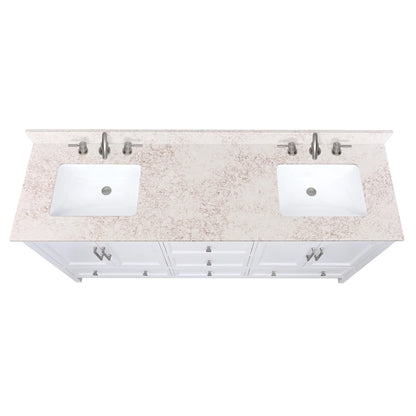 Alluring Beige Quartz Vanity Top