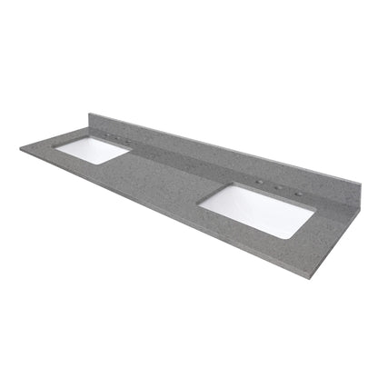 Contrail Matte Grey Quartz Vanity Top