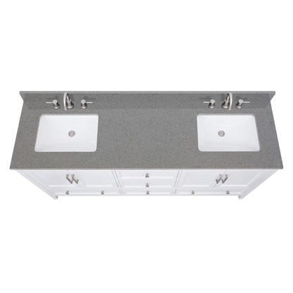 Contrail Matte Grey Quartz Vanity Top