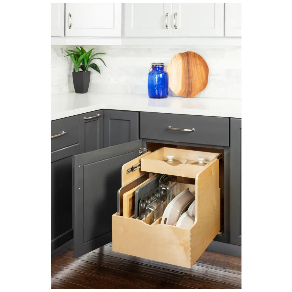 Lulu Wood Double Drawer Cookware Rollout