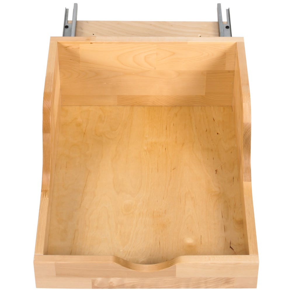Philomena Wood High Back Vanity Rollout Drawer