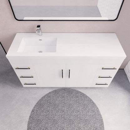 Elsa 60" Freestanding Vanity With Reinforced Acrylic Sink