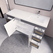 Load image into Gallery viewer, Elsa 60&quot; Freestanding Vanity With Reinforced Acrylic Sink

