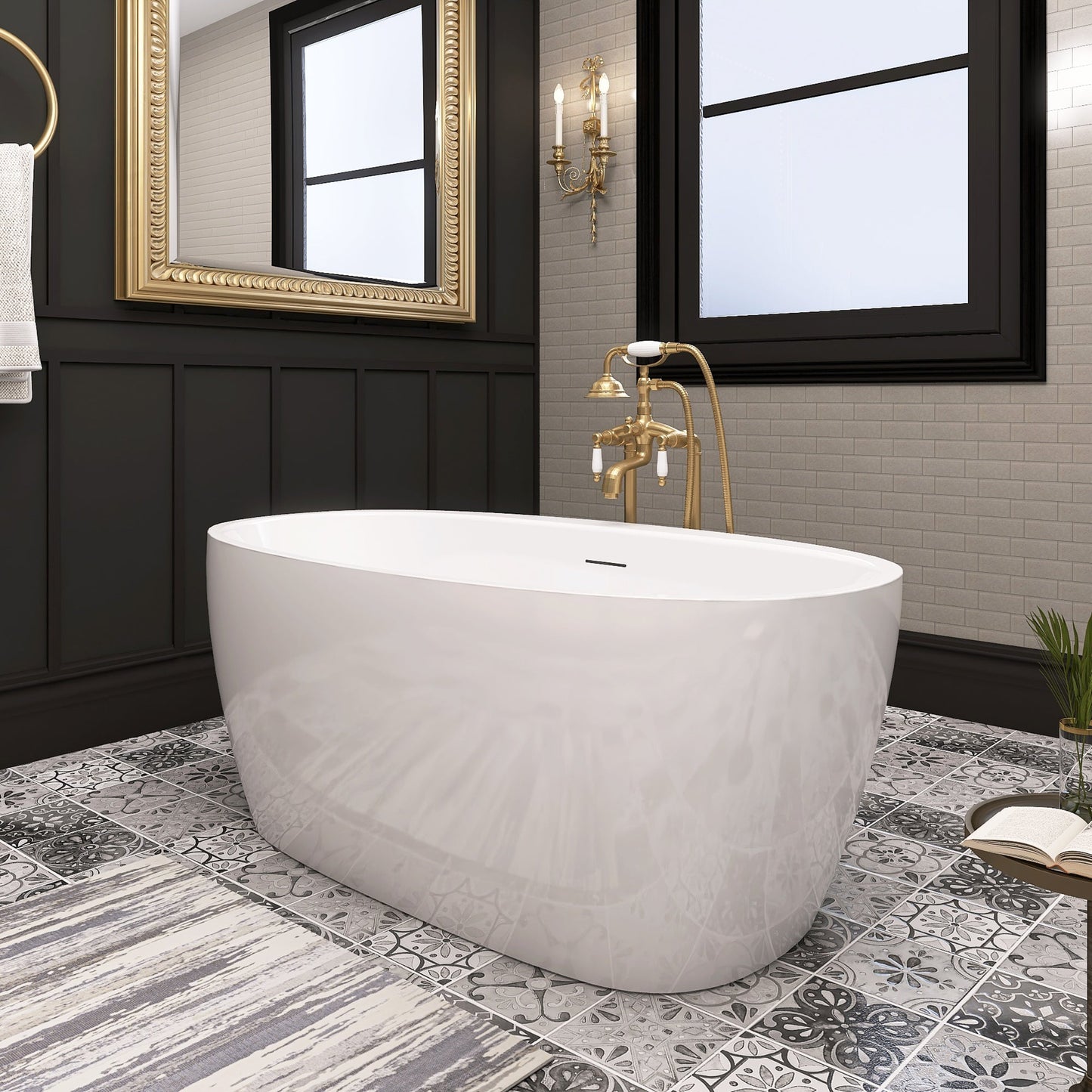 Freestanding Bathtub – Glossy White – Marea