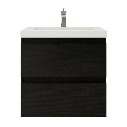 Bohemia Lina 24" Wall Mounted Bathroom Vanity with Reinforced Acrylic Integrated Sink Top