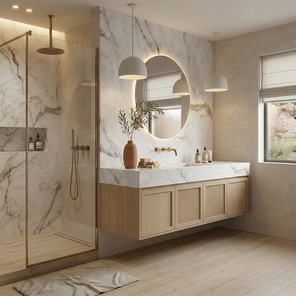 Rosata Fiora Printed Surface Quartz Slab