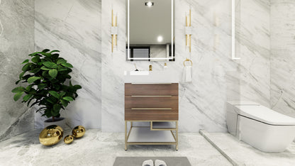 Bethany 24" Freestanding Bathroom Vanity with Reinforced Acrylic Integrated Sink Top