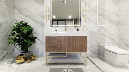 Bethany 42" Freestanding Bathroom Vanity with Reinforced Acrylic Integrated Sink Top