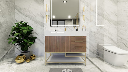 Bethany 42" Freestanding Bathroom Vanity with Reinforced Acrylic Integrated Sink Top