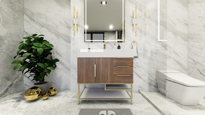 Bethany 36" Freestanding Bathroom Vanity with Reinforced Acrylic Integrated Sink Top