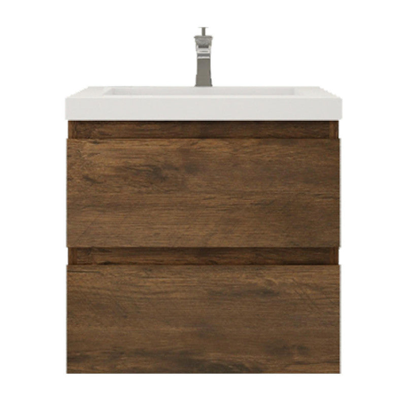 Bohemia Lina 24" Wall Mounted Bathroom Vanity with Reinforced Acrylic Integrated Sink Top