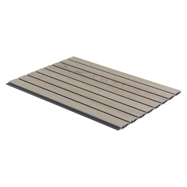 Two-Tone Flat Slatted WPC Interior Decorative Wall Panel