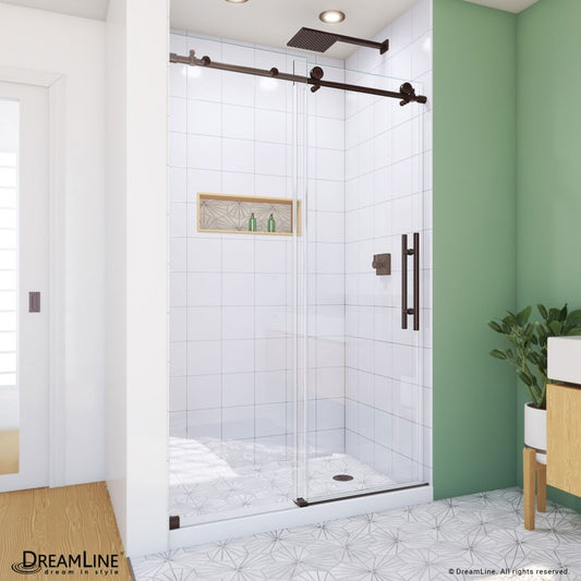 Enigma-X Frameless Single Sliding Shower Door and Double Sided Handle