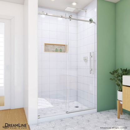 Enigma-X Frameless Single Sliding Shower Door and Double Sided Handle