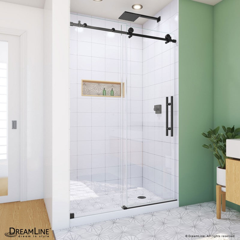 Enigma-X Frameless Single Sliding Shower Door and Double Sided Handle