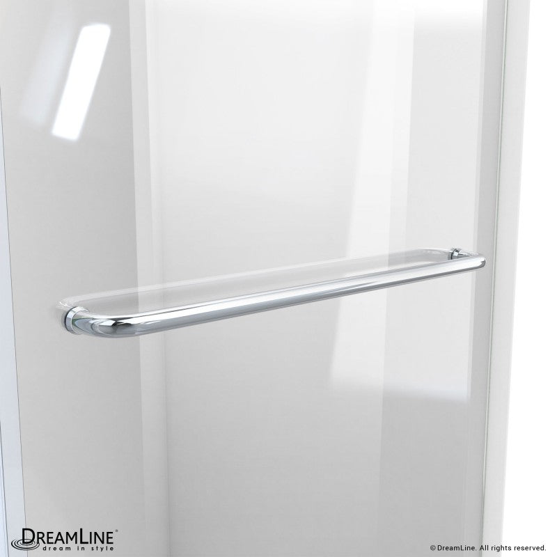 Enigma-CXO Frameless Single Sliding Shower Door with Towel Bar