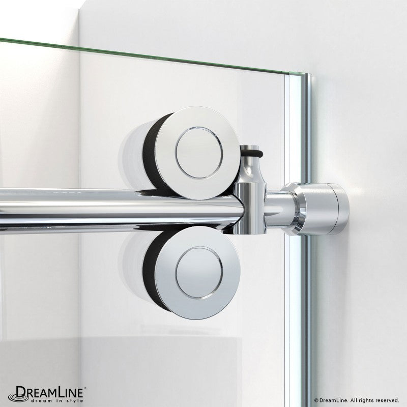 Enigma-CXO Frameless Single Sliding Shower Door with Towel Bar