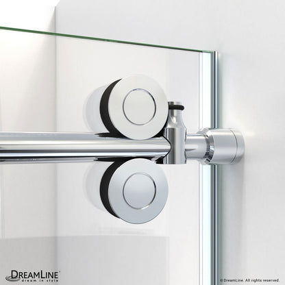 Enigma-CXO Frameless Single Sliding Shower Door with Towel Bar
