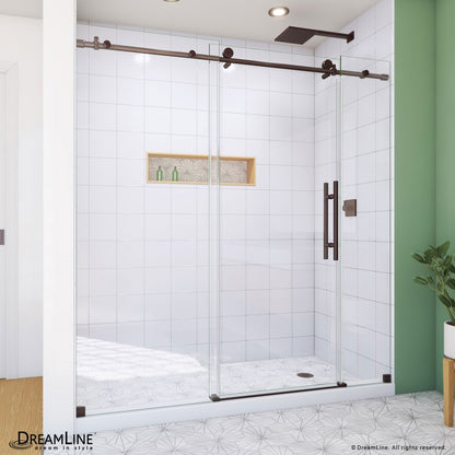 Enigma-X Frameless Single Sliding Shower Door and Double Sided Handle