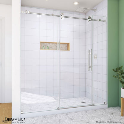 Enigma-X Frameless Single Sliding Shower Door and Double Sided Handle