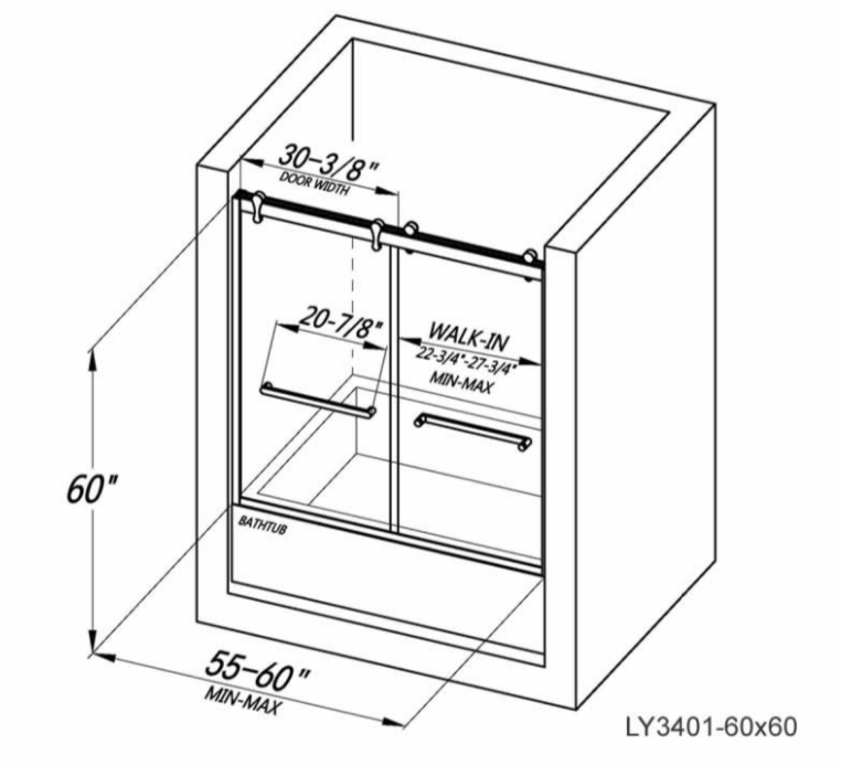 Viktor Framed Double Sliding Shower Door