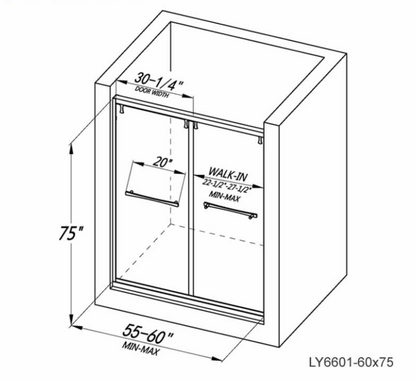 Astrid Framed Double Sliding Shower Door