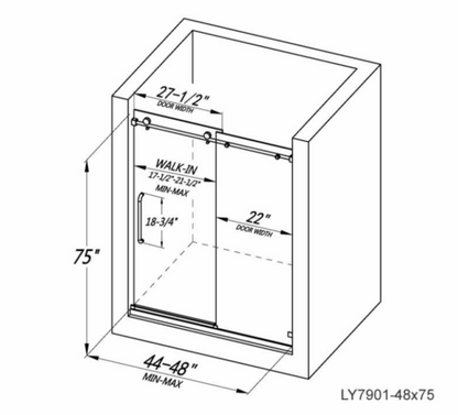 Freja Frameless Single Sliding Shower Door