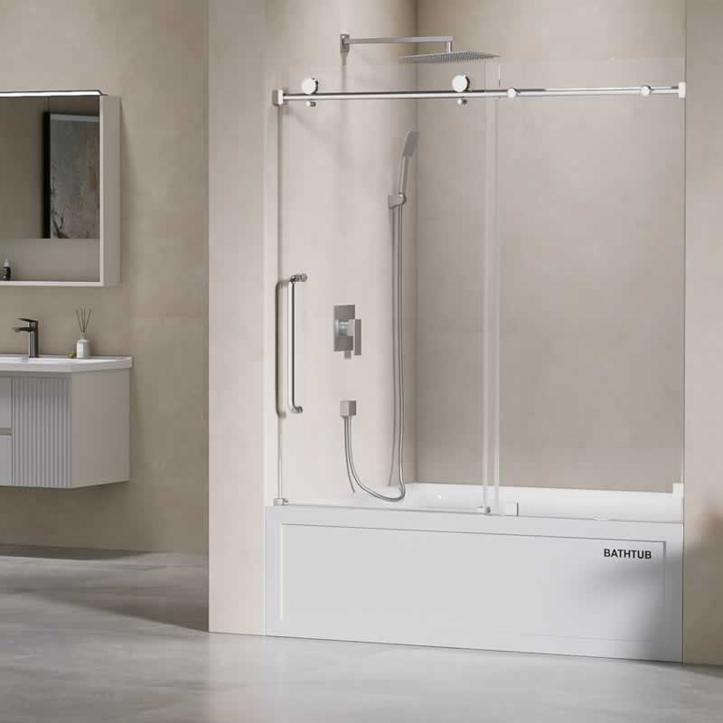 Freja Frameless Single Sliding Shower Door