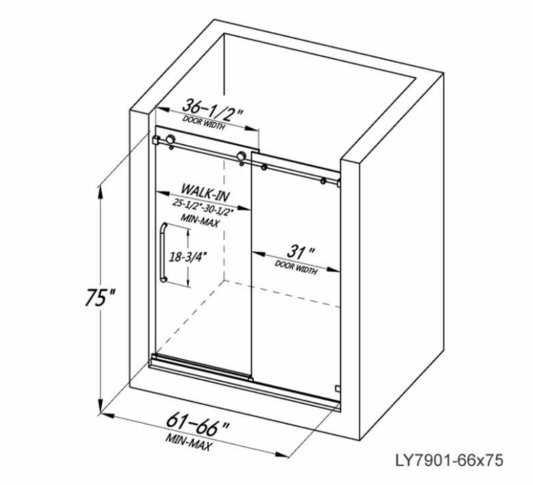 Freja Frameless Single Sliding Shower Door