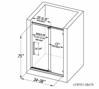 Castor Frameless Pivot Shower Door