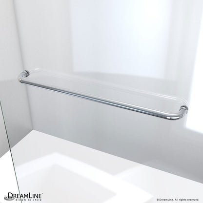 Linea Frameless Stationary Shower Panel with Towel Bar